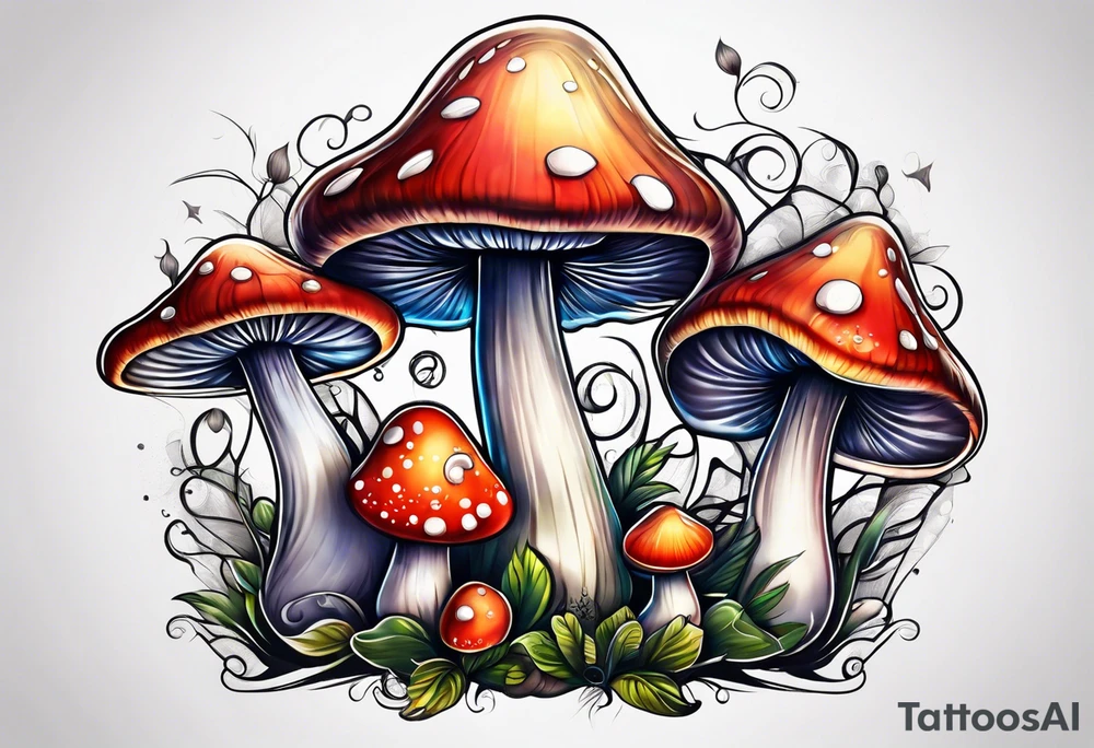 "Graceful Mushrooms" tattoo idea