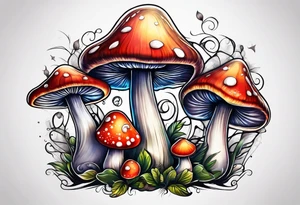 "Graceful Mushrooms" tattoo idea