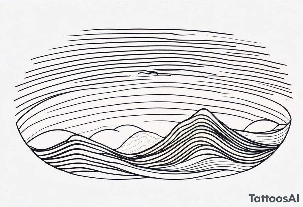 Wavy lines tattoo idea