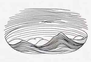 Wavy lines tattoo idea