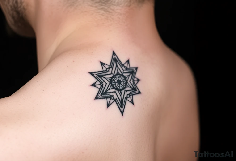 3D merkaba symnol tattoo idea