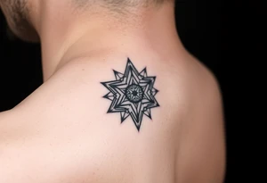 3D merkaba symnol tattoo idea