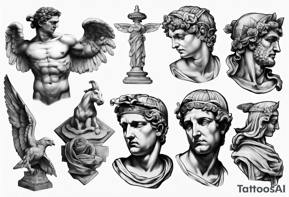 Roman statue tattoo idea