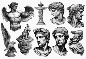 Roman statue tattoo idea