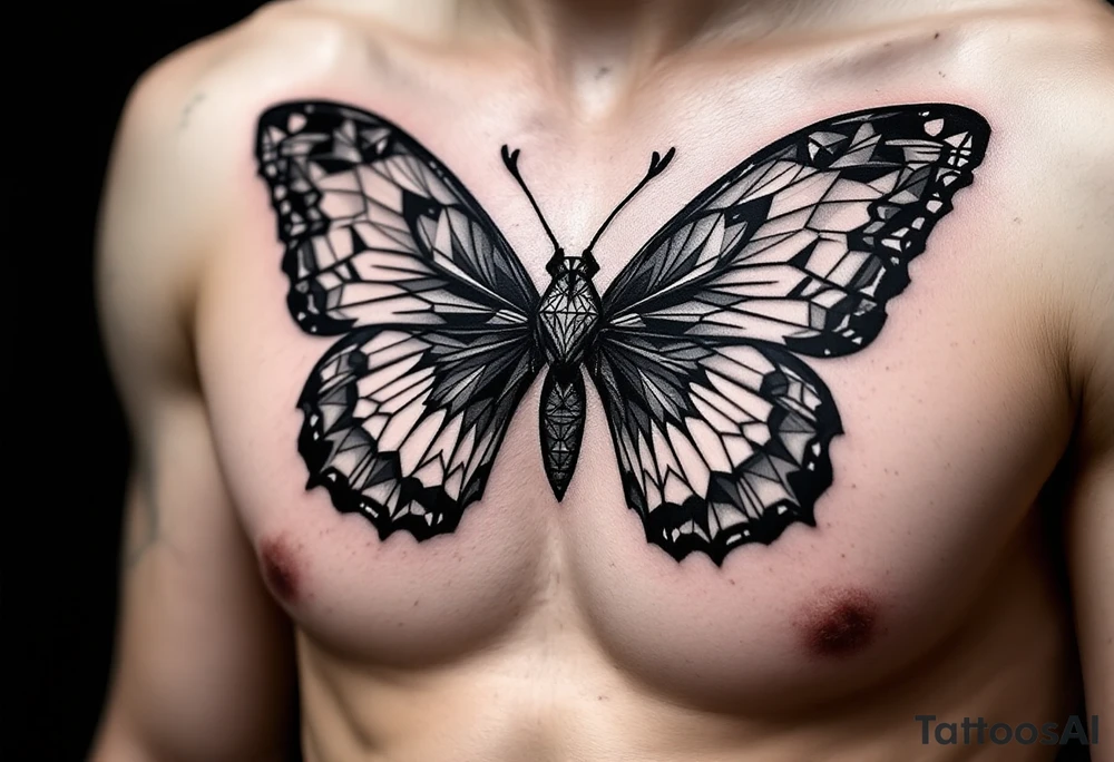 I bow tie inside of a butterfly tattoo idea