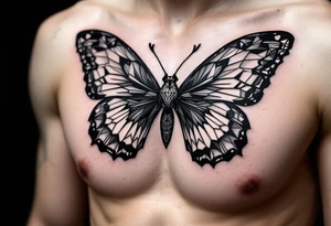 I bow tie inside of a butterfly tattoo idea