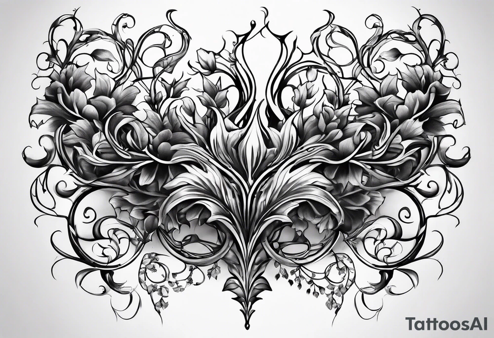 vines coming out of skin veins. chest and stomach only tattoo idea