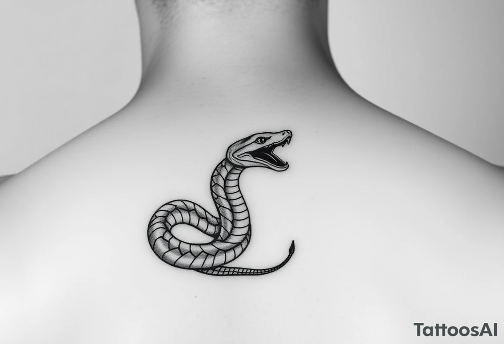 snake for a lower leg thats feminine simple but still distinctive tattoo idea