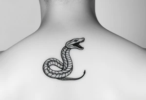 snake for a lower leg thats feminine simple but still distinctive tattoo idea