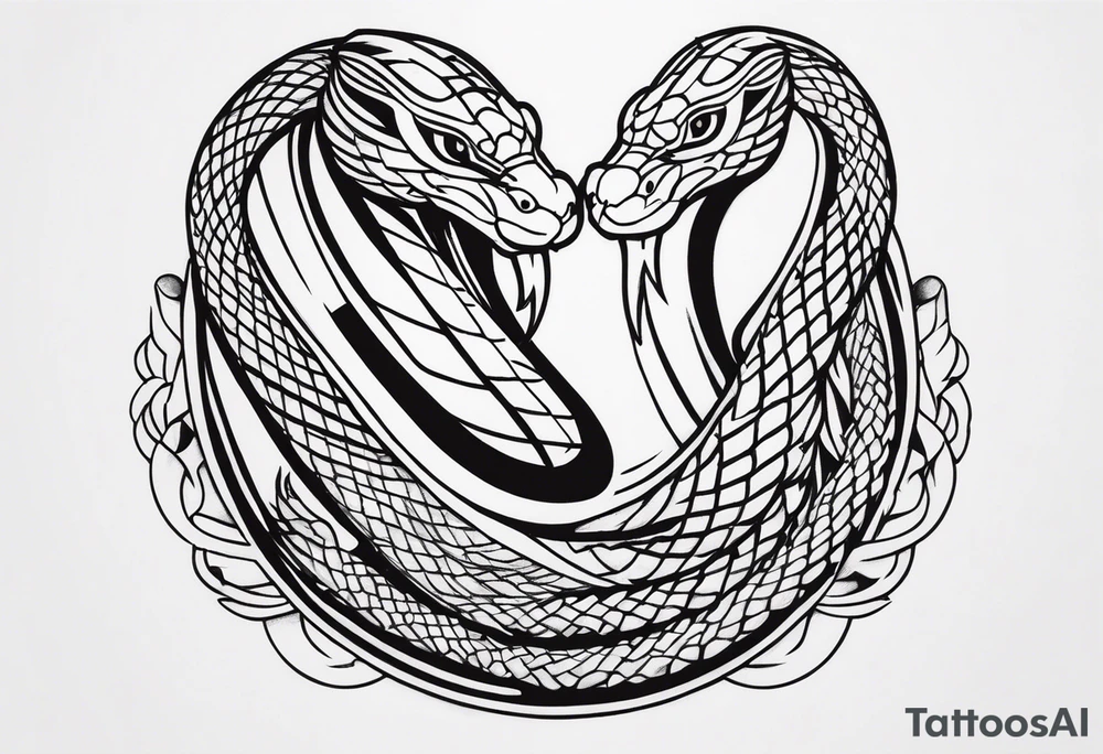 Cobra Seven number shape tattoo idea