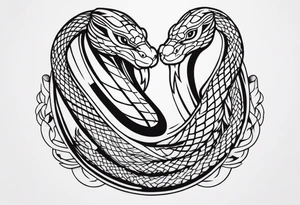Cobra Seven number shape tattoo idea
