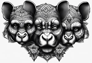 Deep Hear no evil speak no evil see no evil tattoo idea