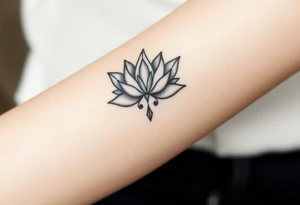 Lotus and Leo symbol tattoo idea