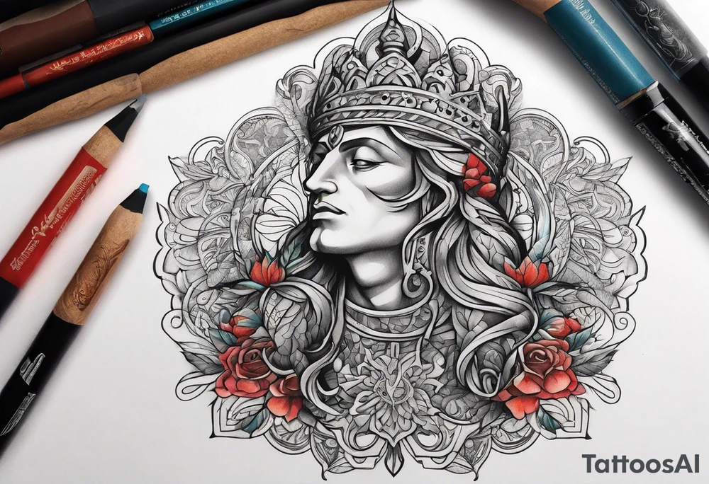Man and god's tattoo idea
