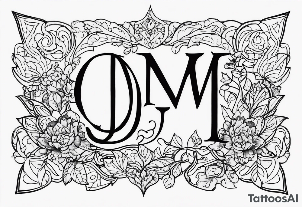 Initials JDM , JNM , JAG poems tattoo idea