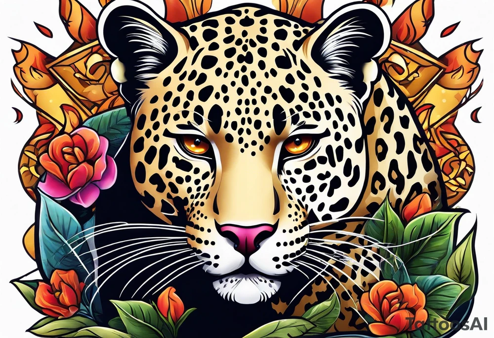 Leopard eating a KitKat tattoo idea