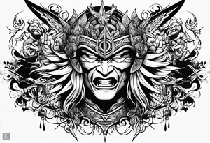 Warrior 
Art tattoo idea