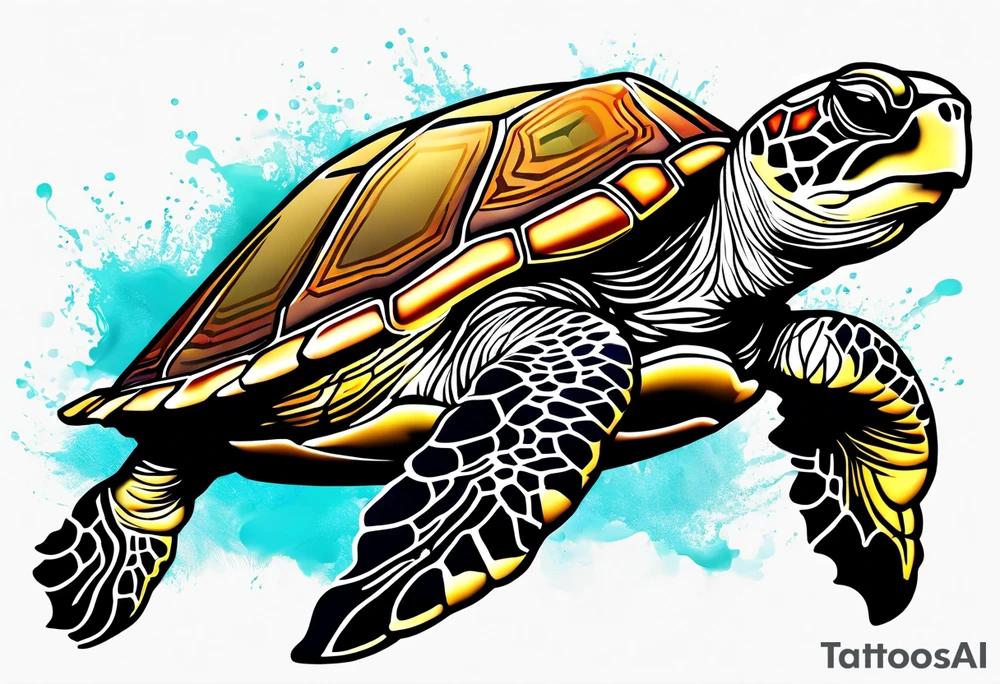 Sea turtle tattoo idea