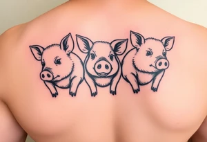 Three little pigs nursery rhyme tattoo idea