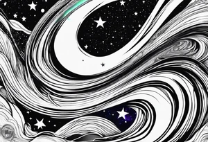 Abstract 
milky way galaxy with swirl tattoo idea