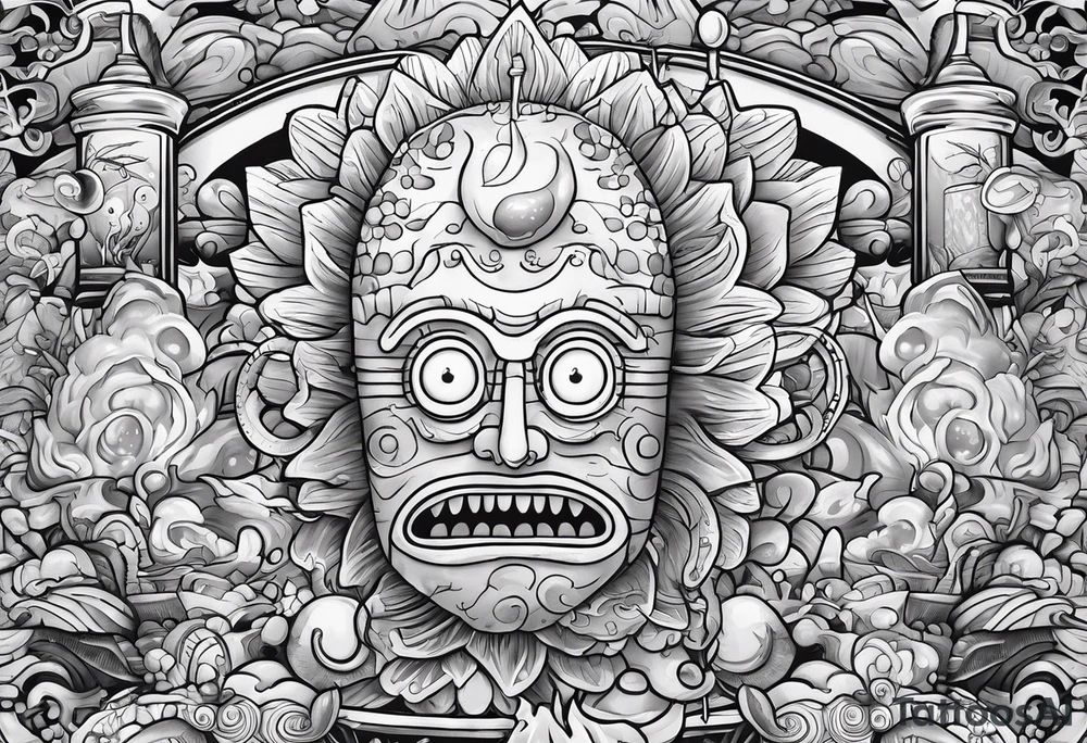 rick and morty drugs tattoo idea