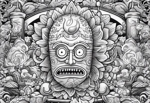 rick and morty drugs tattoo idea