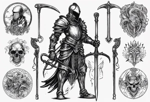 Knight withe the scythe tattoo idea