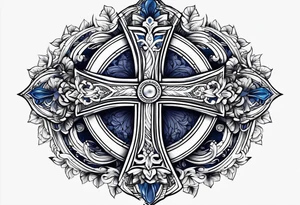 Cross navy tattoo idea