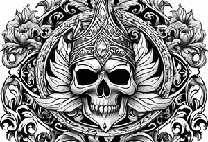 Fleur de lys feu tattoo idea