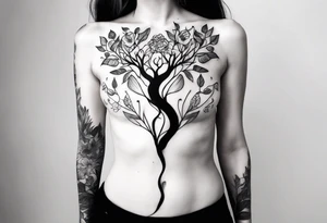Human Body that grows plants out of it tattoo idea