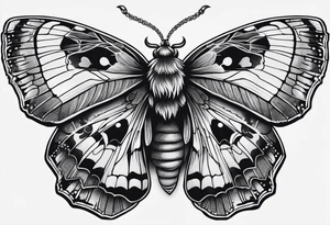dark moth tattoo idea