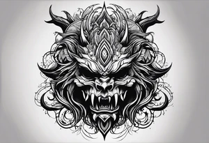 depression as a shadow monster tattoo idea