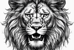 lion roar
chest tattoo idea