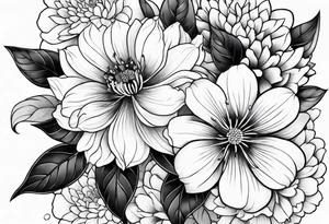 traditional Japanese flowers tattoo idea