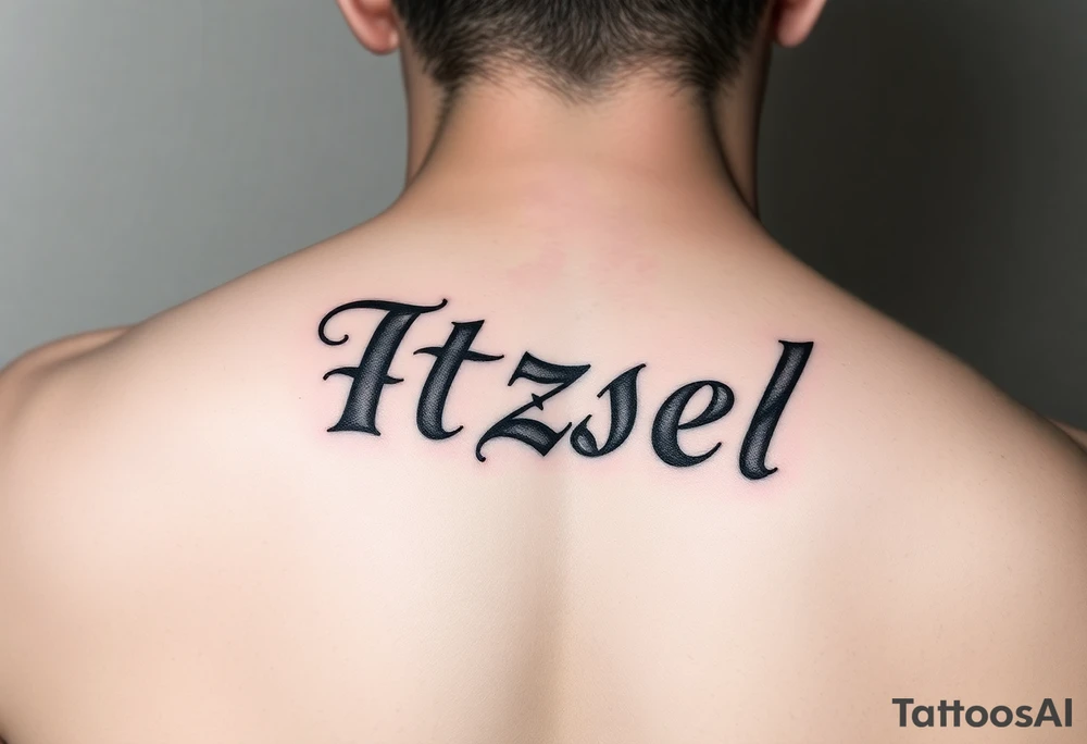 Itzel name on arm tattoo idea