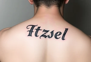 Itzel name on arm tattoo idea