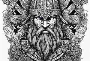 Viking odens ravens, Thor’s hammer tattoo idea