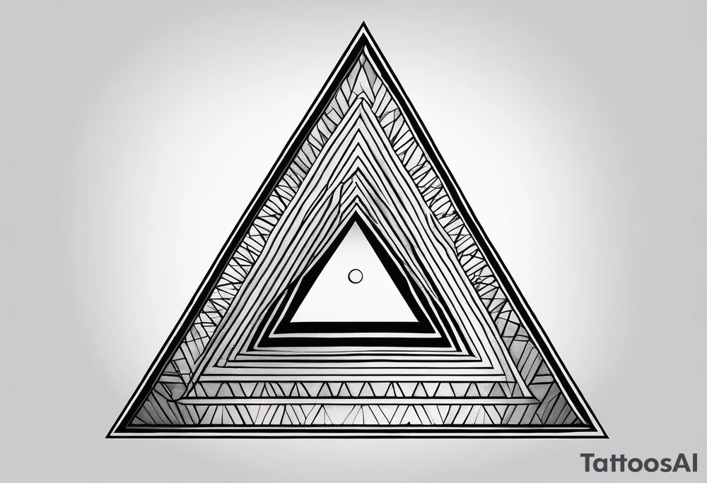 A triangle with nothing inside of it very simple, just 5 lines tattoo idea