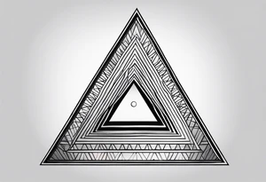 A triangle with nothing inside of it very simple, just 5 lines tattoo idea