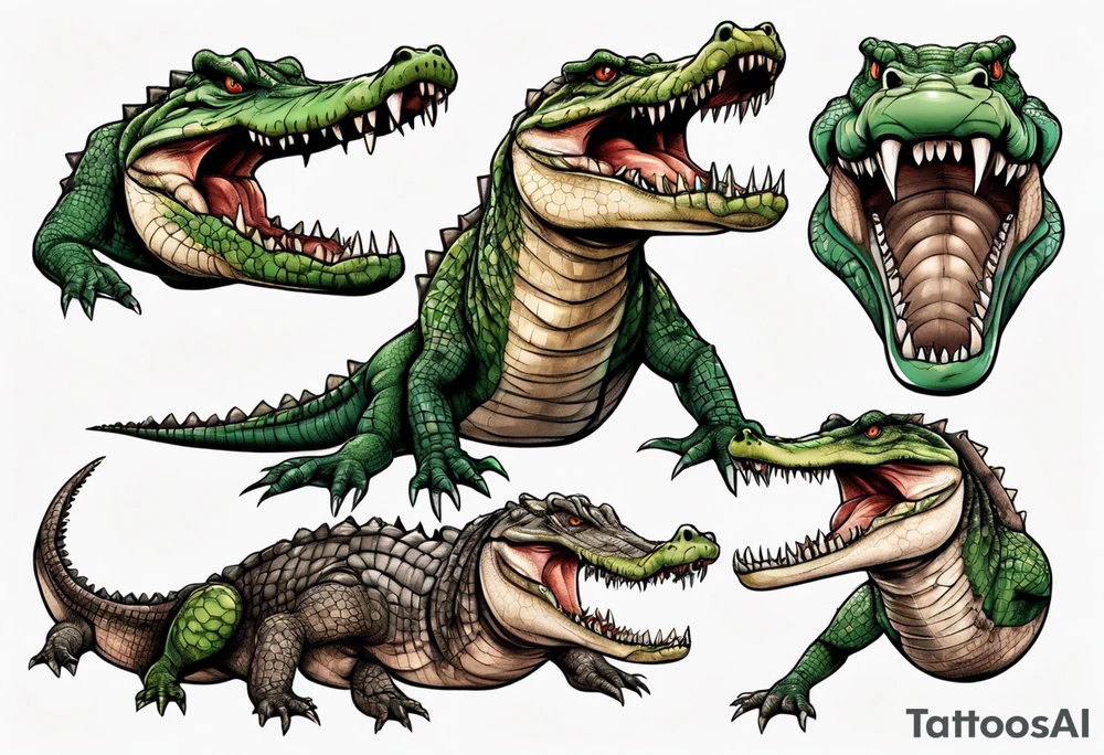 crocodile tattoo idea