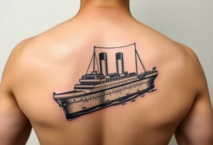 ship image of the titanic tattoo idea
