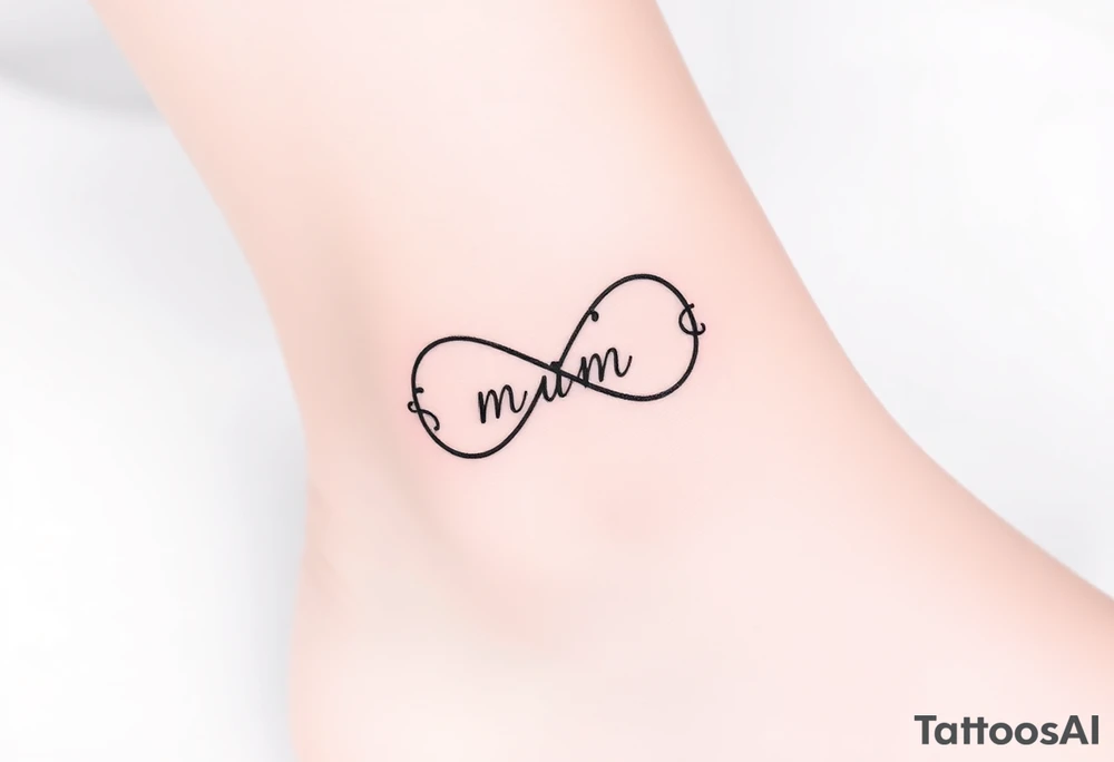 infinity symbol with mum in it tattoo idea
