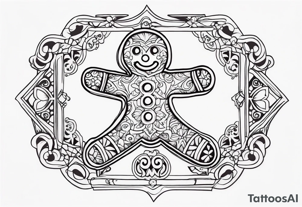 GINGERBREAD MAN tattoo idea