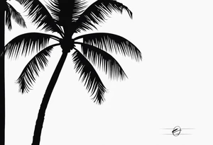 A lonely palm tree tattoo idea