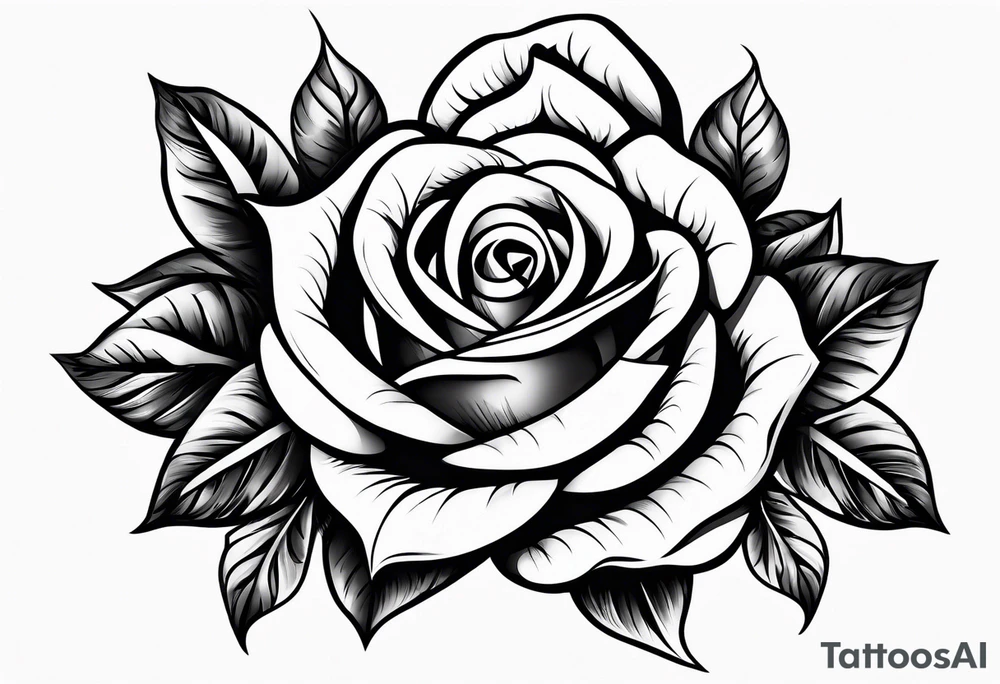 Fire rose symbol tattoo idea