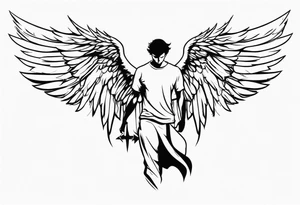 male fallen angel,the fall of gabriel evil tattoo idea