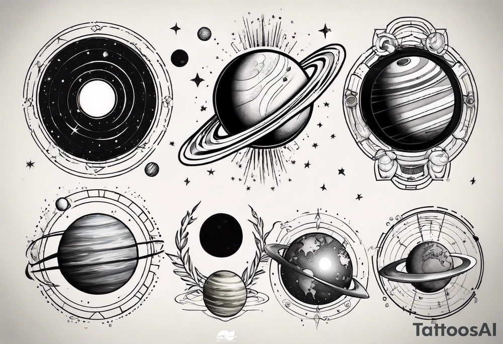 solar system tattoo idea