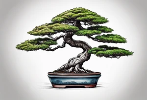 bonsai tree tattoo idea