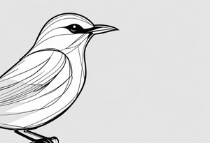 small bird minimal lines tattoo idea