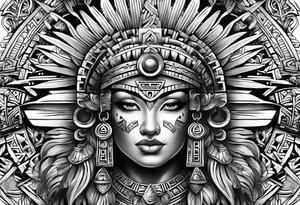 aztec sleeve tattoo idea